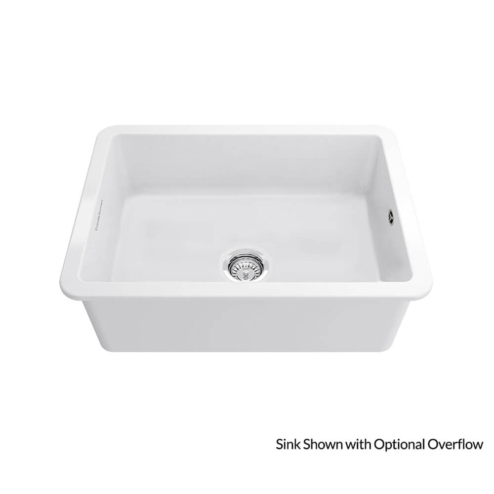Cuisine 68 x 48 Inset / Undermount Fine Fireclay Gloss White Sink
