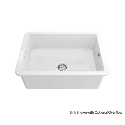 Cuisine 68 x 48 Inset / Undermount Fine Fireclay Gloss White Sink