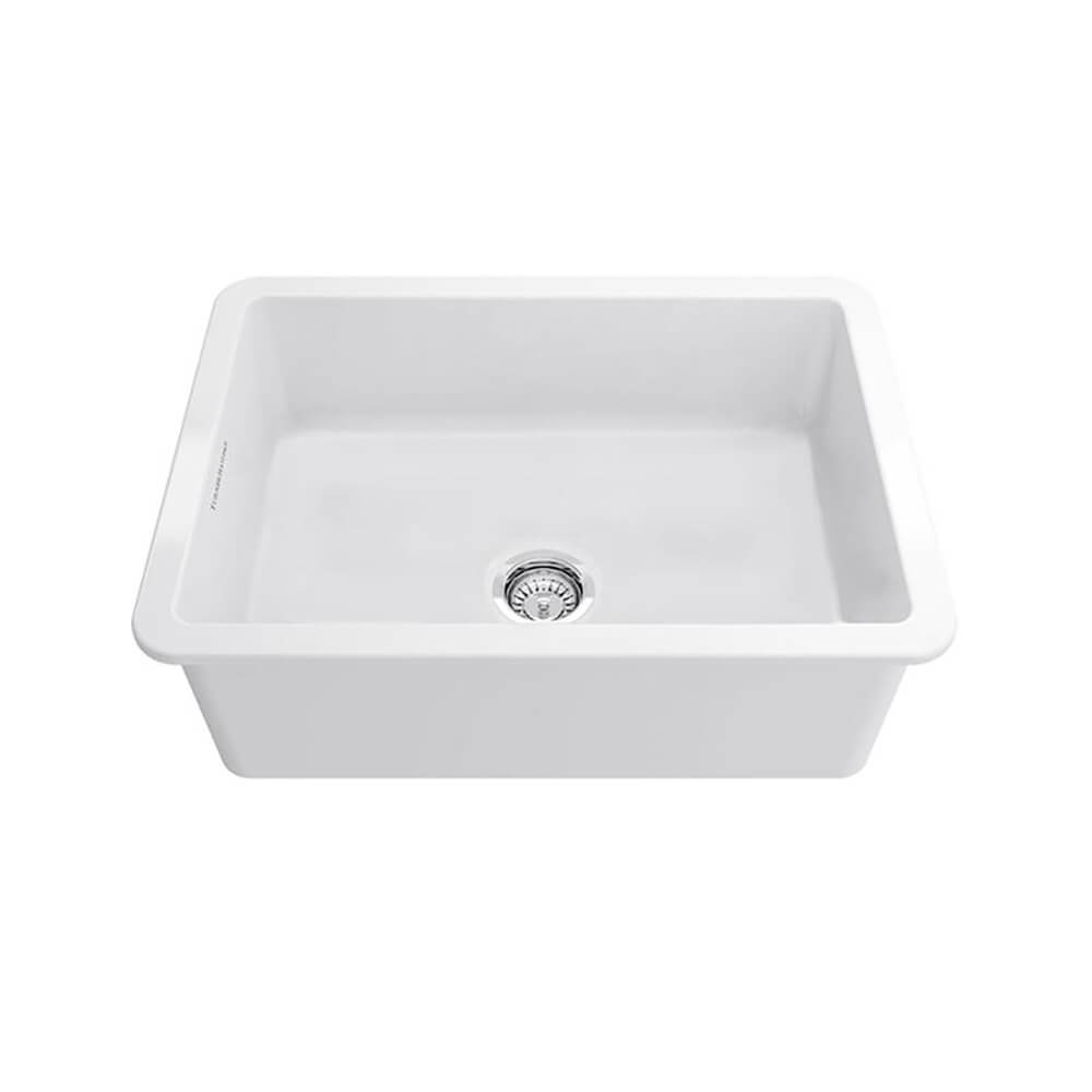 Cuisine 68 x 48 Inset / Undermount Fine Fireclay Gloss White Sink