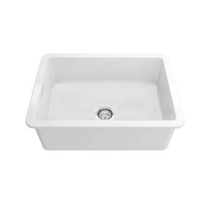 Cuisine 68 x 48 Inset / Undermount Fine Fireclay Gloss White Sink