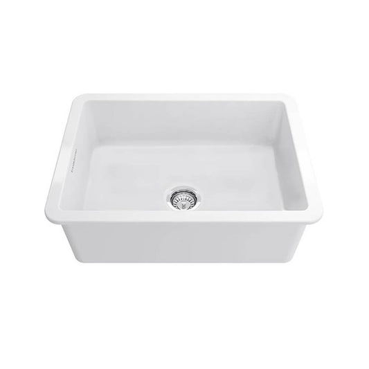 Cuisine 68 x 48 Inset / Undermount Fine Fireclay Gloss White Sink