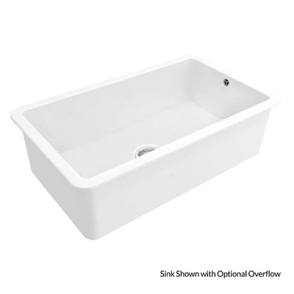 Cuisine 81 x 48 Inset / Undermount Fine Fireclay Matte White Sink