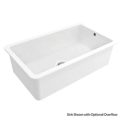 Cuisine 81 x 48 Inset / Undermount Fine Fireclay Gloss White Sink