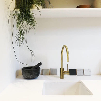 Cuisine 46 x 46 Inset / Undermount Fine Fireclay Gloss White Sink