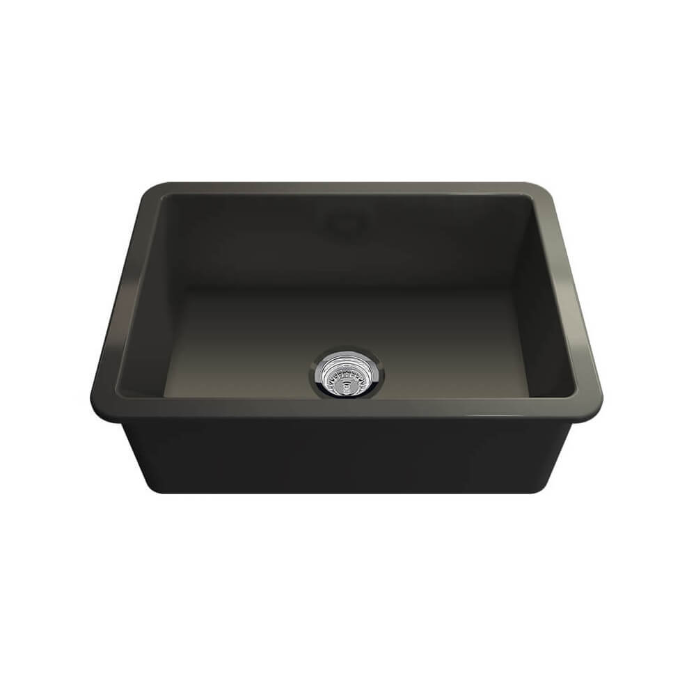 Cuisine 68 x 48 Inset / Undermount Fine Fireclay Matte Black Sink