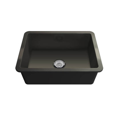 Cuisine 68 x 48 Inset / Undermount Fine Fireclay Matte Black Sink