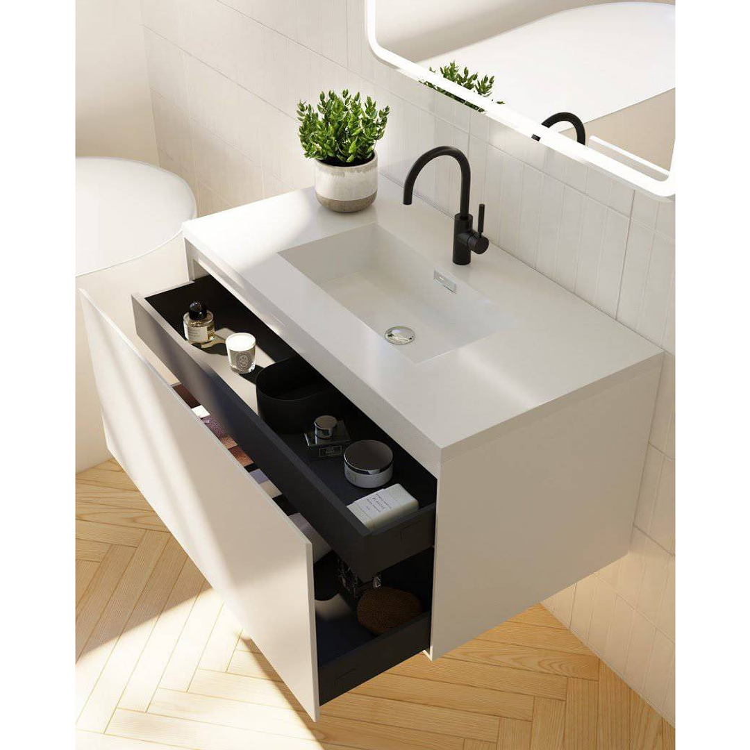 Belbagno Prado 900mm Wall Hung Vanity  900 X 480 X 450