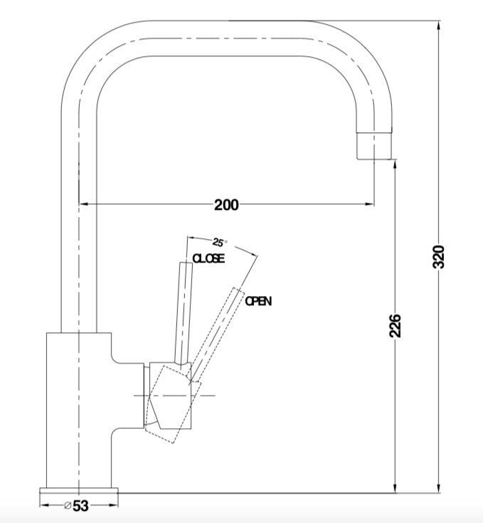 Dolce Square Shape Kitchen Mixer