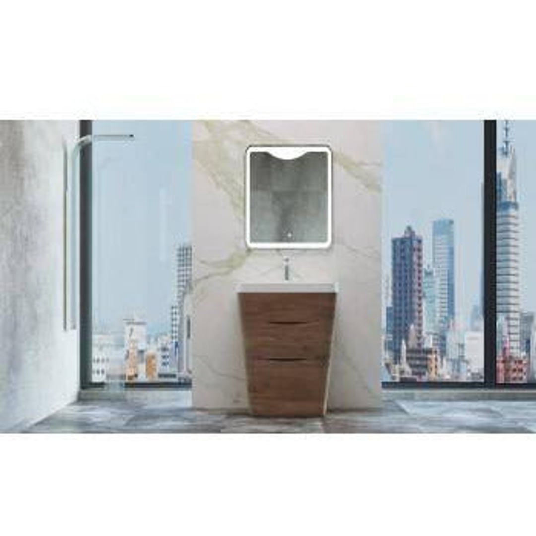 Belbagno Piramid 800mm Floor Standing Vanity  Oak 800 X 520