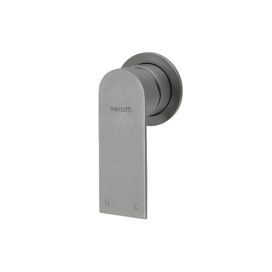 Luci Inox Lead free Shower or Bath Mixer - Minimalist 60mm Plate - Brushed Brass