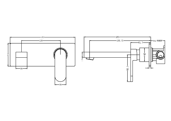 Ecco Wall Mixer & Outlet