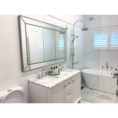 T&H Coventry 120 X 55 Sgl Bowl Satin  Vanity Real Marble Top & U/C Basin