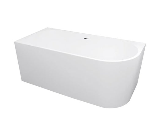 Left Corner 1500x750x580 Gloss White Bathtub OF