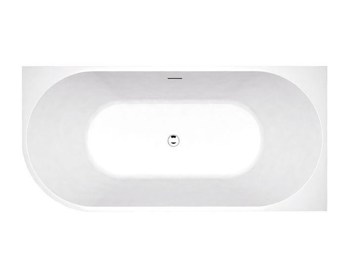 Right Corner 1700X800X600 Gloss White Bathtub OF