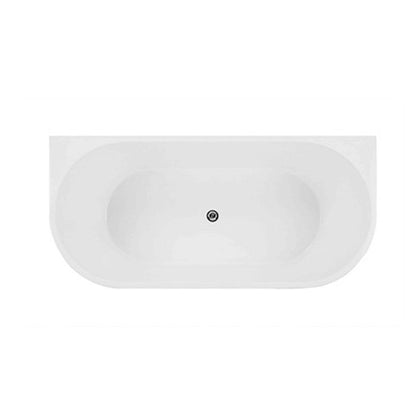 Verona 1500x750x580 Matte White Back to Wall Bathtub NF