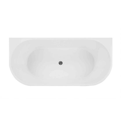 Verona 1700x800x580 Matte White Back to Wall Bathtub NF