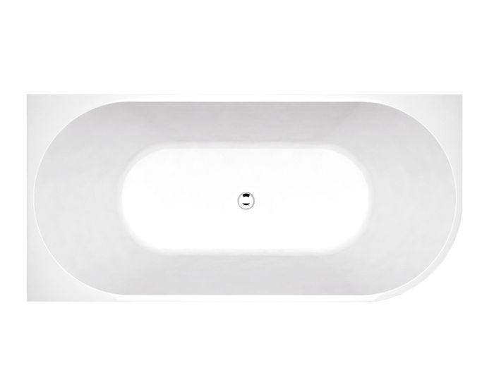 Left Corner 1700X800X600 Gloss White Bathtub NF