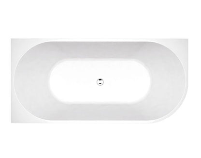Left Corner 1700X800X600 Gloss White Bathtub NF