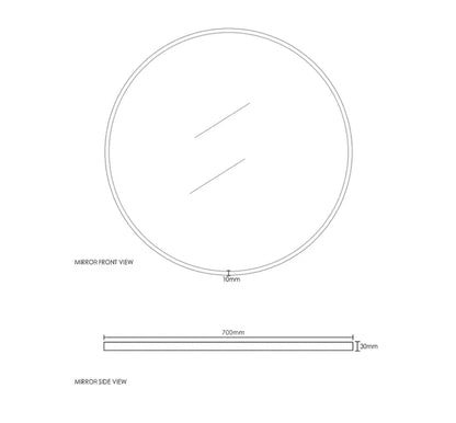 Otti London Framed Mirror 700mm