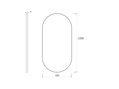 Otti Noosa Framed Mirror 1200x600mm