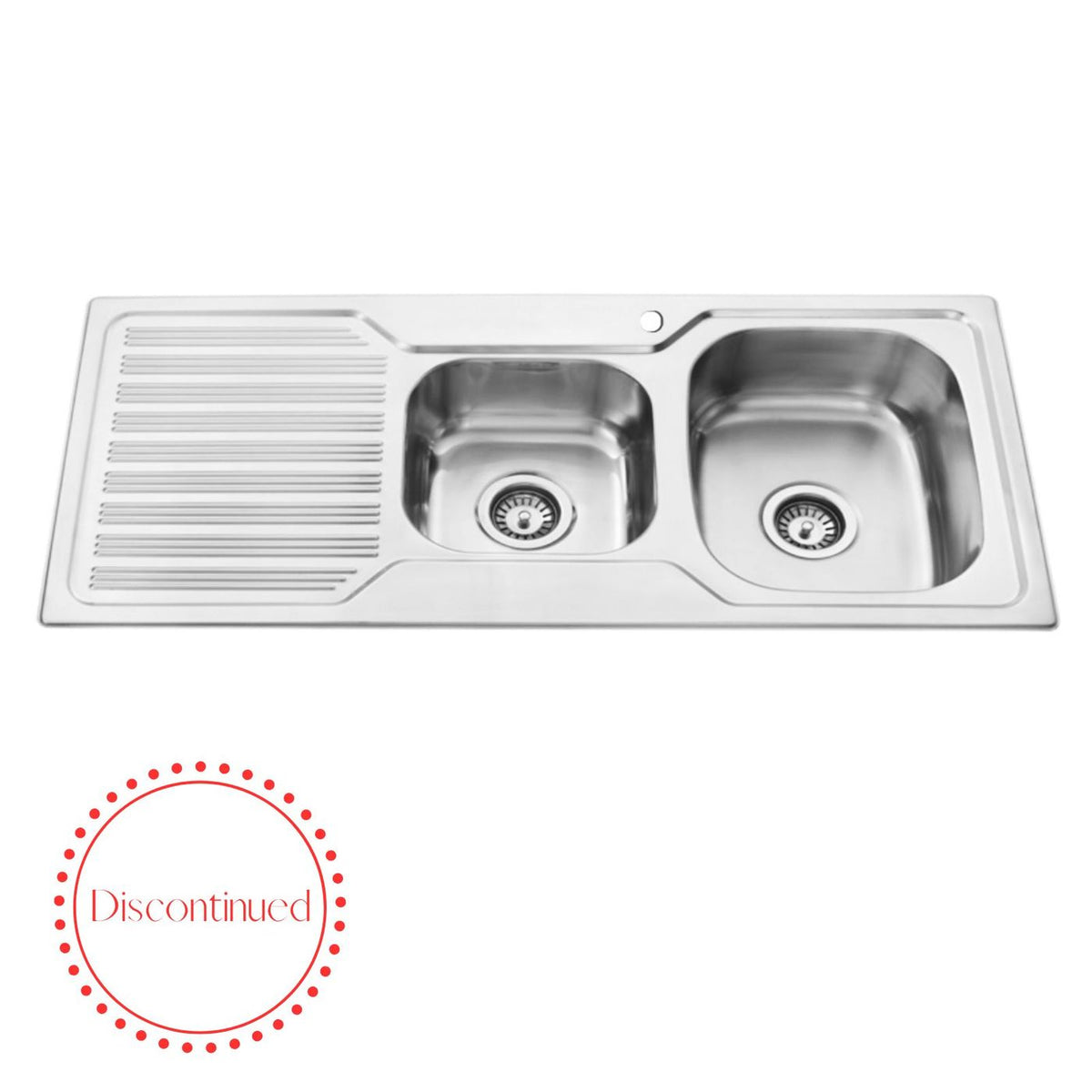 1.5 Right Hand Bowl 8mm Steel Square Kitchen Sink 1080x480x170mm