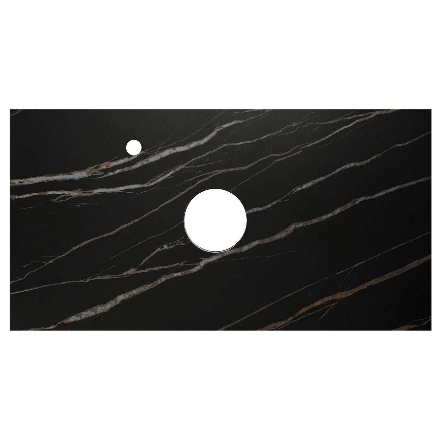 Byron 750mm Natural Oak Wall Hung Vanity with Empire Black Top 10TH