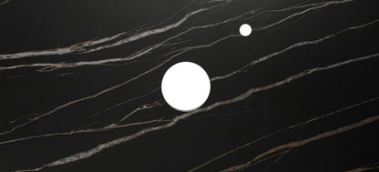 Marlo Fluted 1200mm Matte Black Wall Hung Vanity with Empire Black Top 2TH