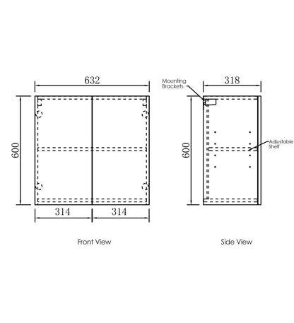 Laundry Kit 1305B Byron/Bondi Black Oak with Pure White Top