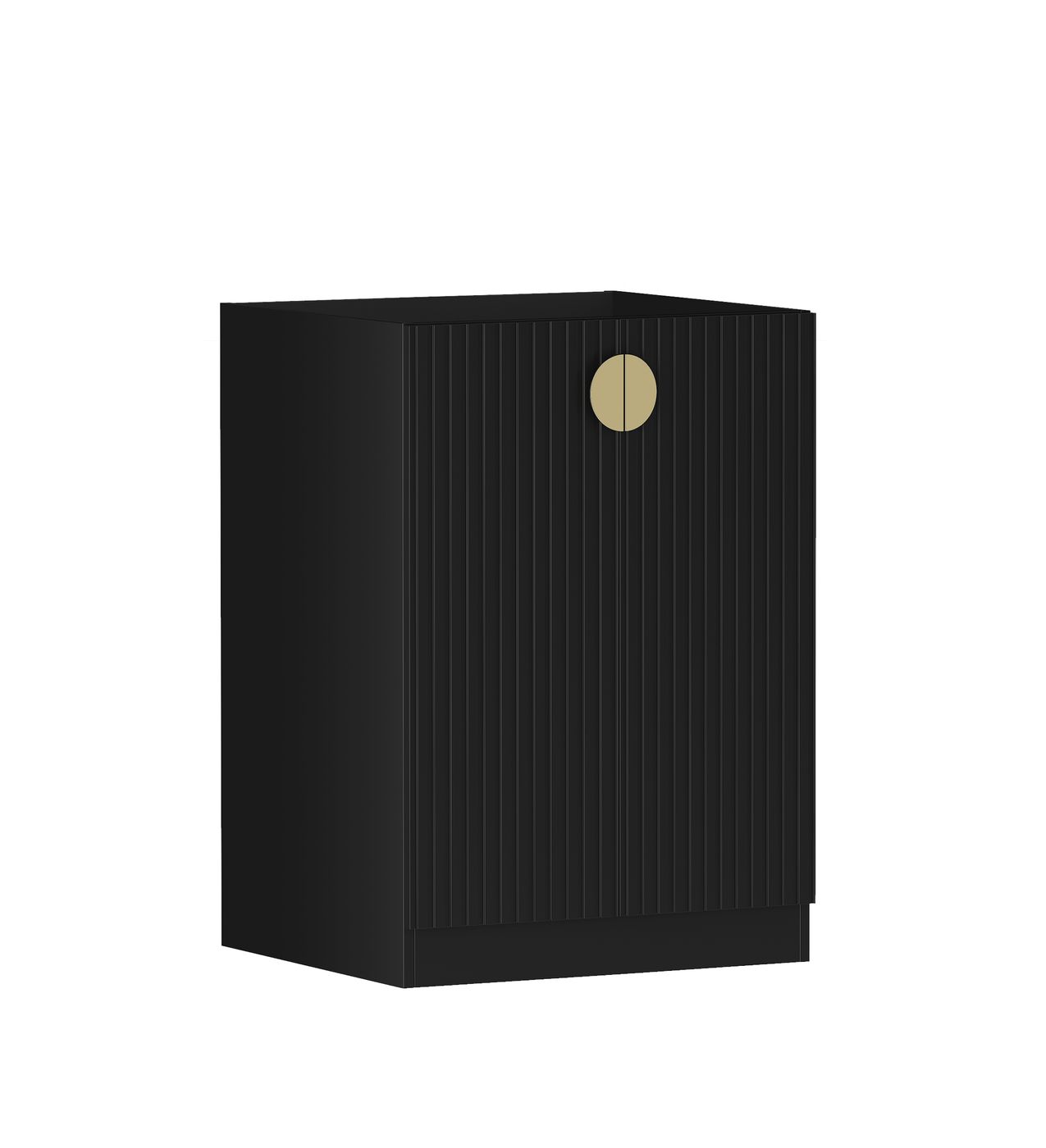 Marlo Fluted Laundry 630 Black Base Cabinet