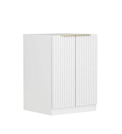 Noosa Fluted Laundry 630 White Base Cabinet