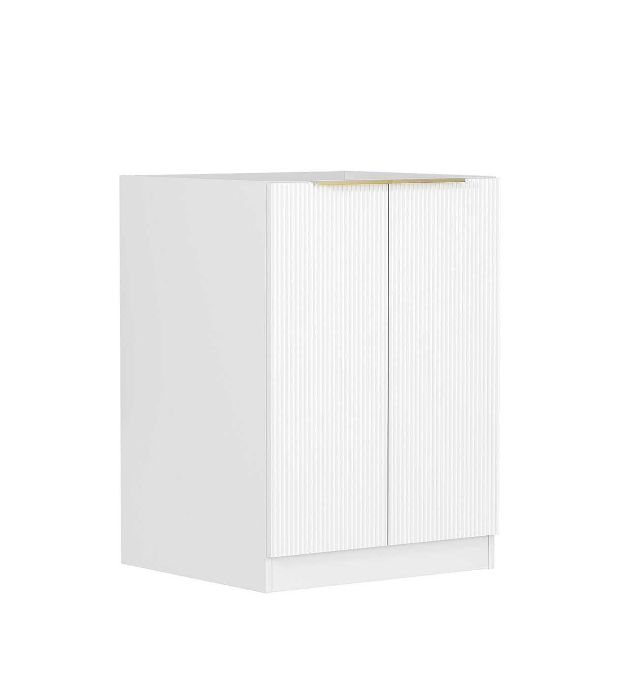 Bondi Fluted Laundry 630 White Base Cabinet