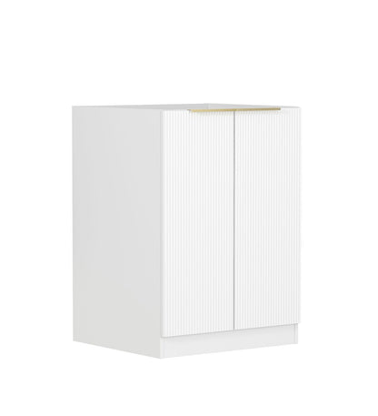 Bondi Fluted Laundry 630 White Base Cabinet
