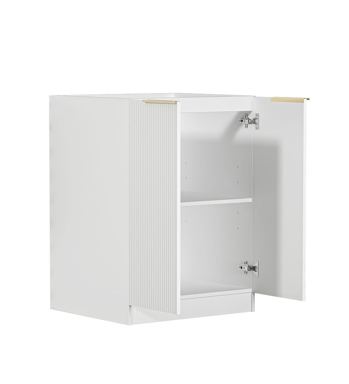Bondi Fluted Laundry 630 White Base Cabinet