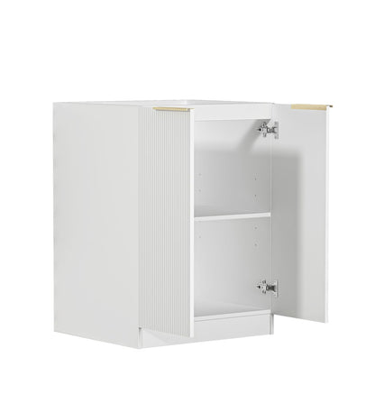 Bondi Fluted Laundry 630 White Base Cabinet