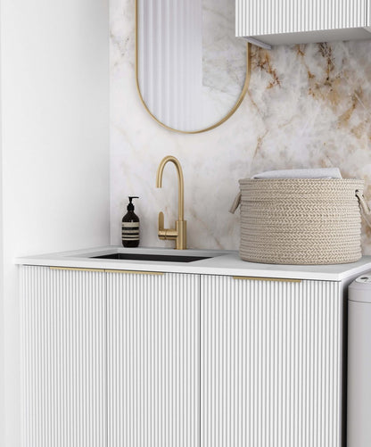 Laundry Kit 1715A Bondi Fluted White with Pure White Top