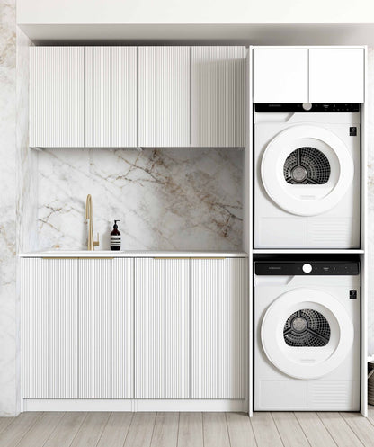 Laundry Kit 1960C Bondi Fluted White with Pure White Top