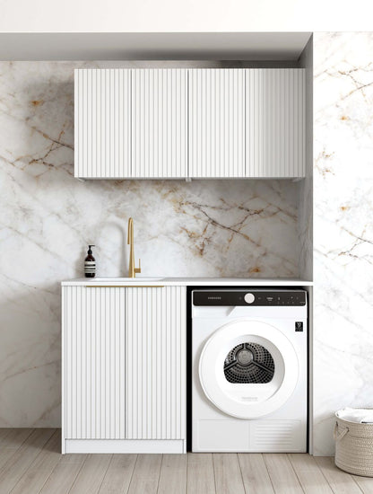 Laundry Kit 1305B Noosa Fluted White with Pure White Top