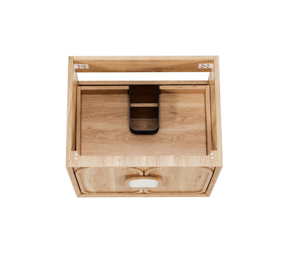 Laguna 600mm Natural American Oak Wall Hung Cabinet Only