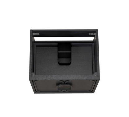 Laguna 600mm Black American Oak Wall Hung Cabinet Only