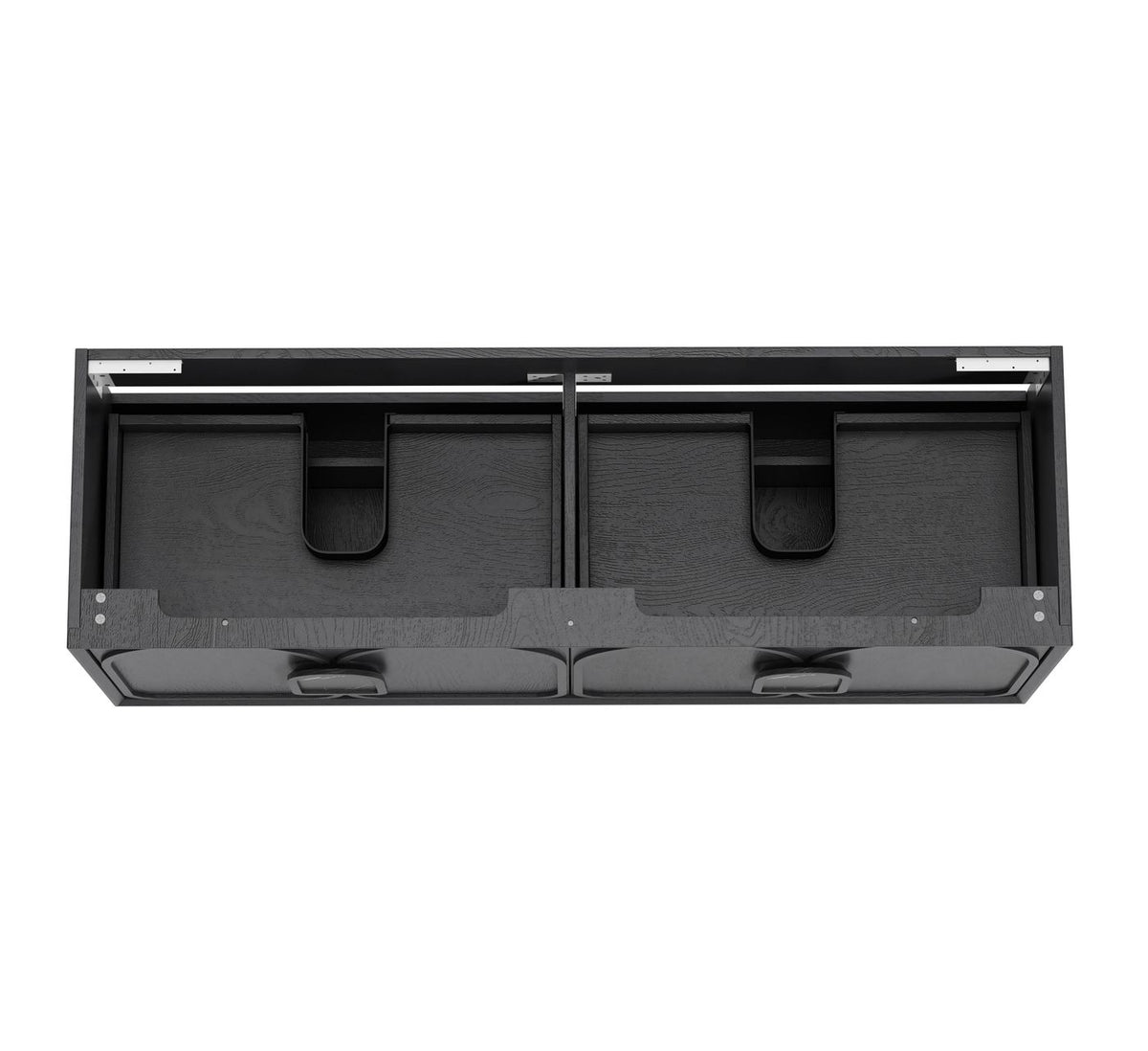 Laguna 1500mm Black American Oak Wall Hung Cabinet Only