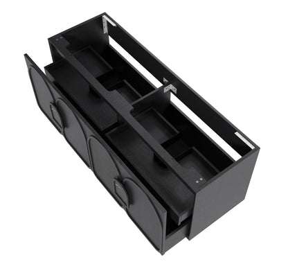 Laguna 1500mm Black American Oak Wall Hung Cabinet Only