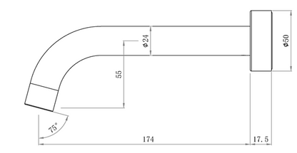 Pavia Black Curve Spout