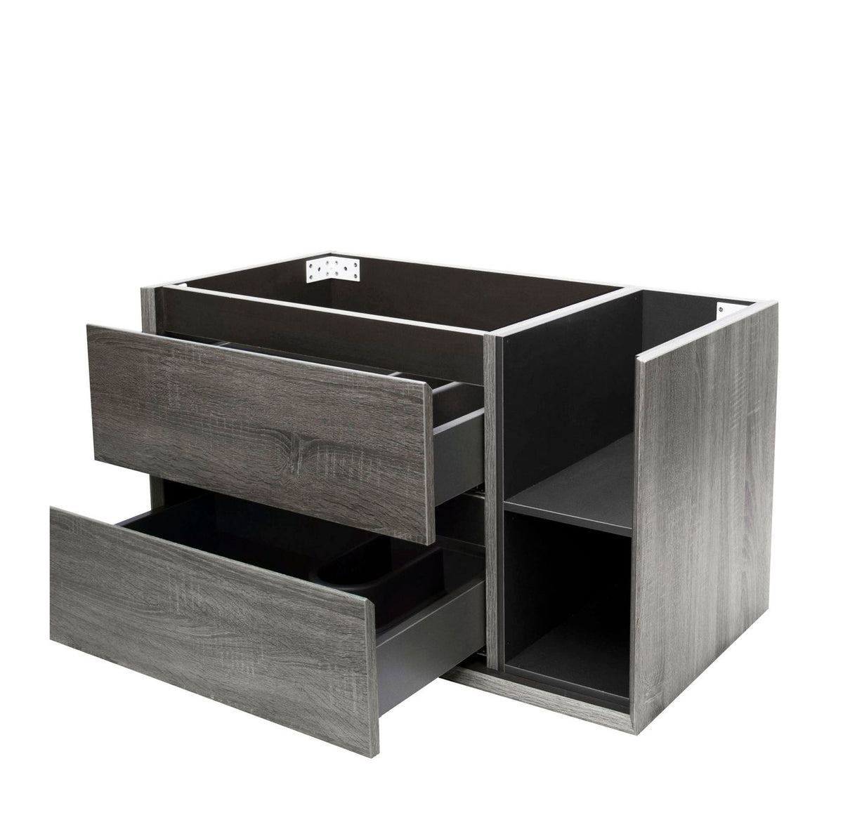 Maximo 900mm Amazon Grey Wall Hung Cabinet Only Right Shelf