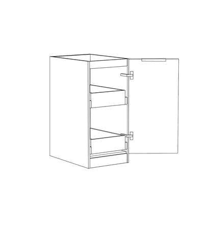 Byron/Bondi Laundry 415 Black Oak Base Cabinet with internal Drawer