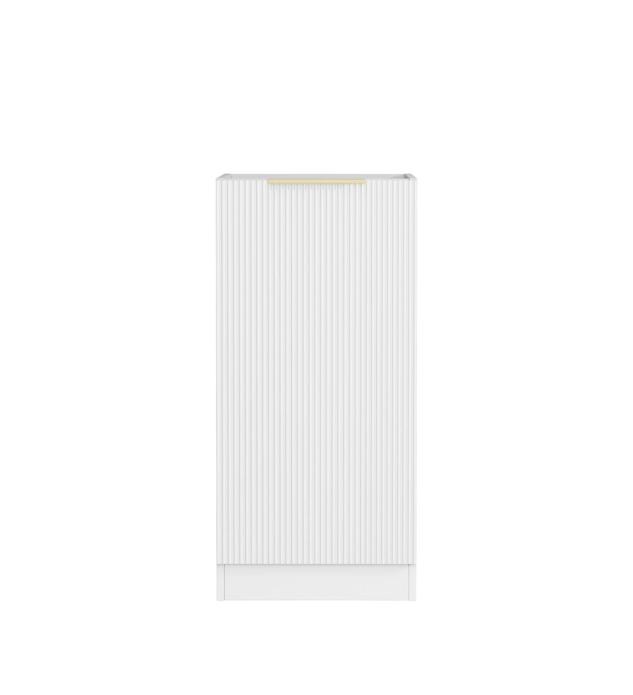 Bondi Fluted White Base Laundry Cabinet with 1060mm Pure White Top