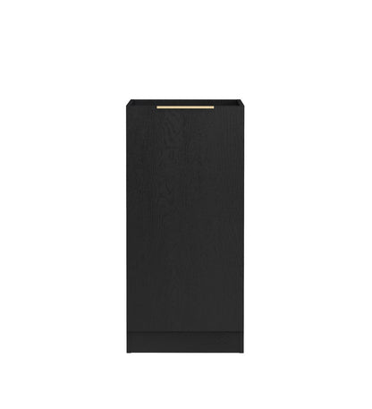 Byron/Bondi Black Oak Base Laundry Cabinet with 1060mm Natural Carrara Marble Top