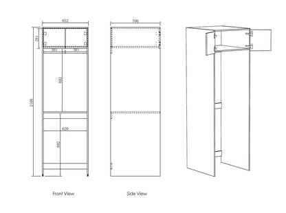 Hampshire Laundry 2100 White Tall Washing Machine Cabinet