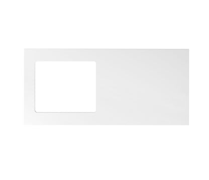 Bondi Fluted White Base Laundry Cabinet with 1300mm Pure White Top
