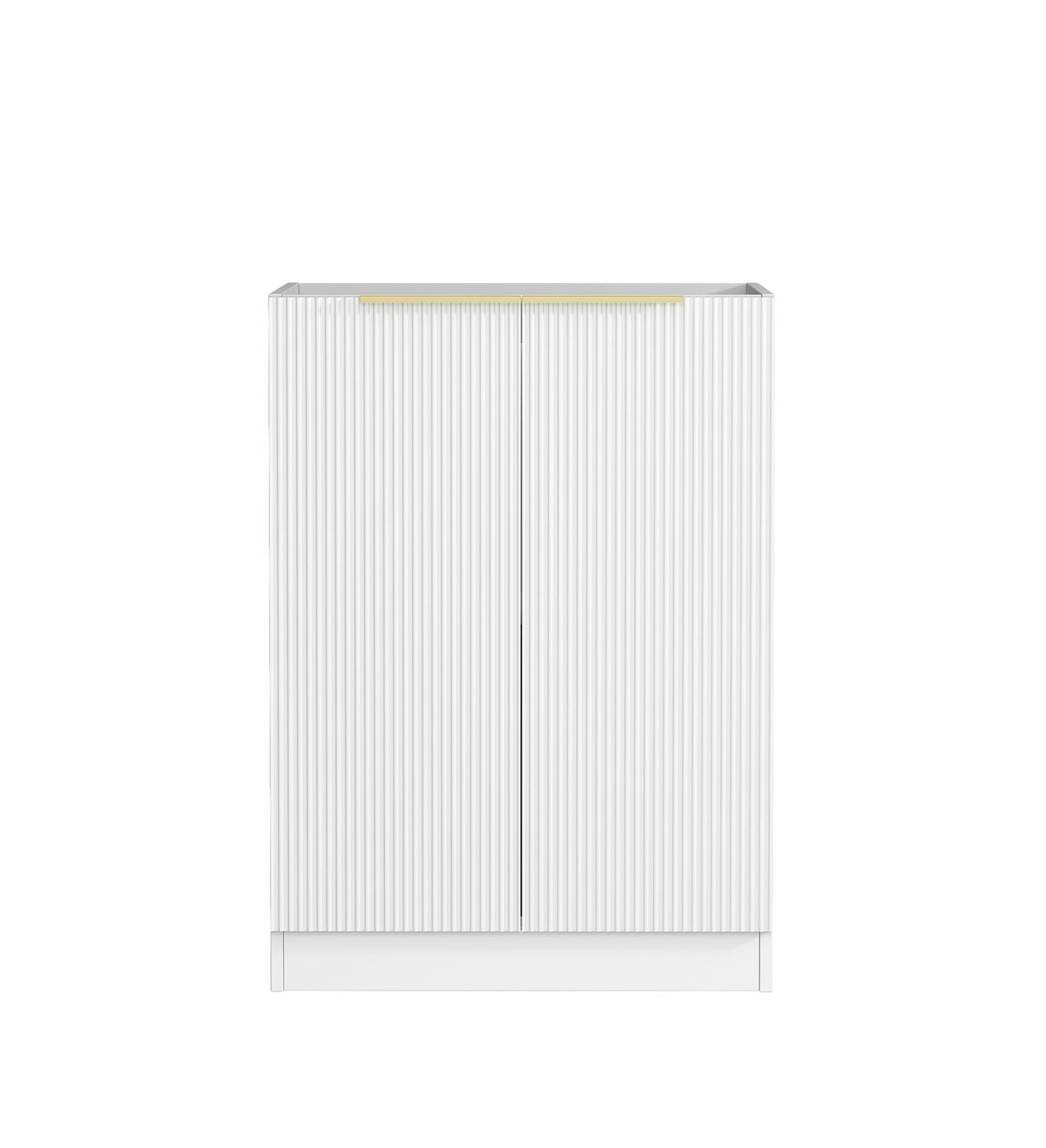 Wall and Base Cabinets Kit 650 Bondi Fluted White with Pure White Top