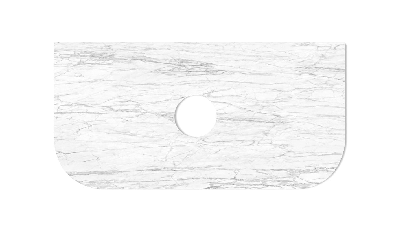 Bondi 900x460x18 Natural Carrara Marble Top